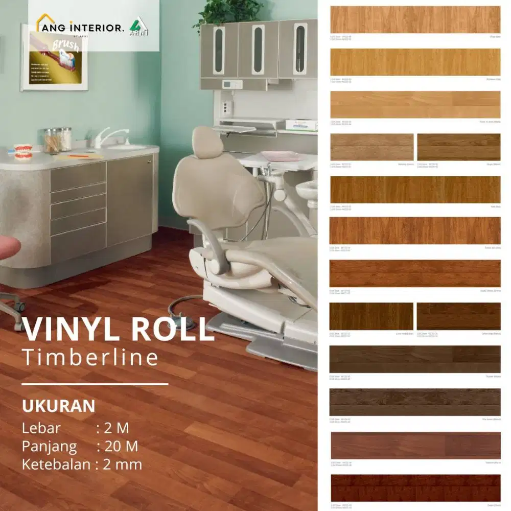 Vinyl Roll Lantai Motif Kayu – Anti Air, Anti Slip, Tahan Gores