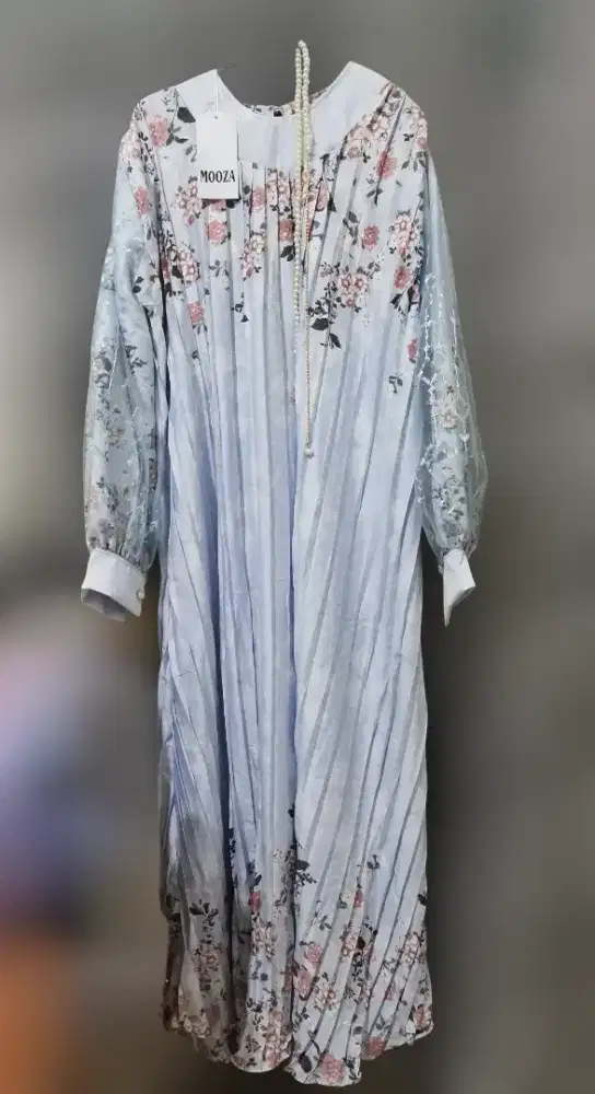 Gamis plisket kombi brukat
