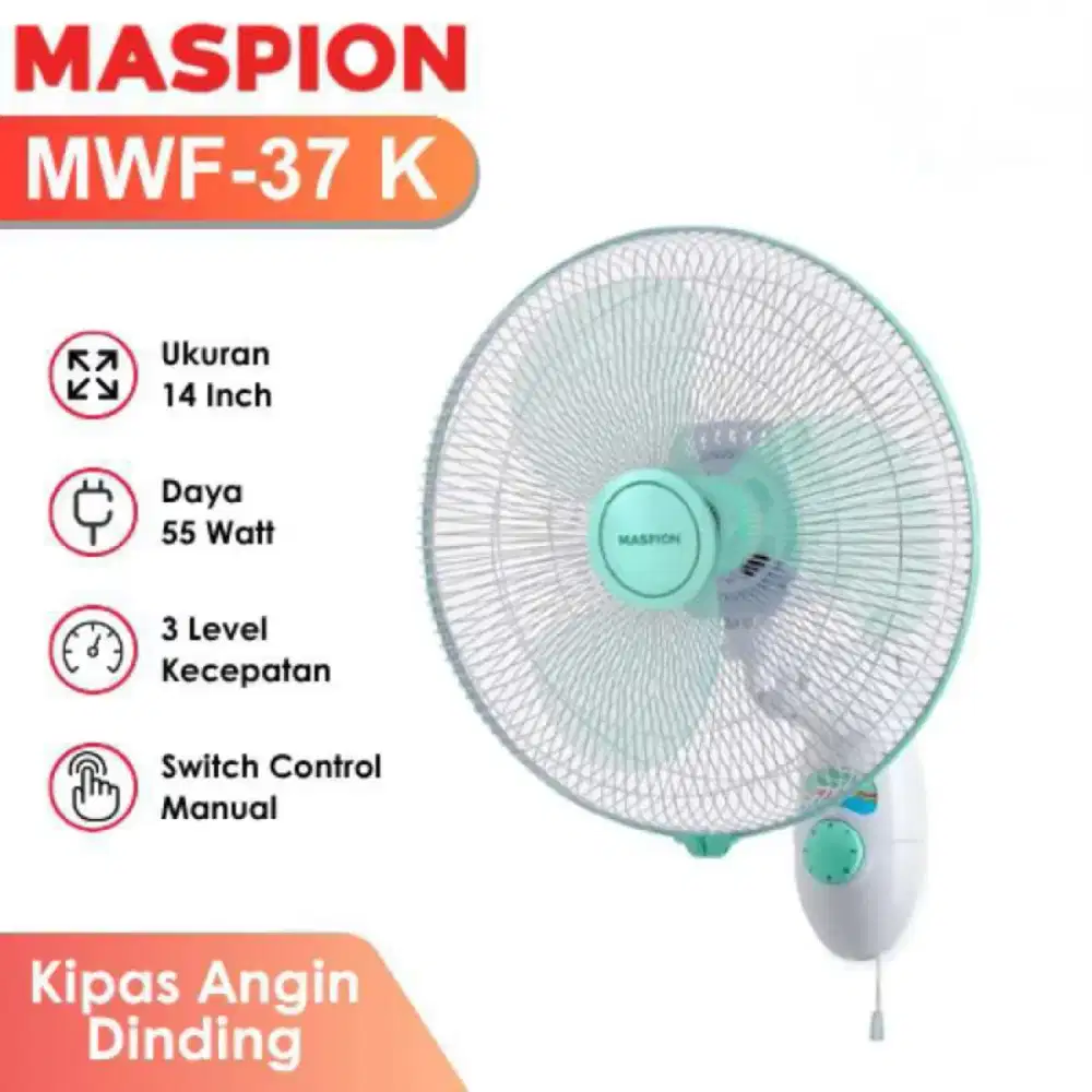 Kipas Angin Dinding - Wall Fan Maspion 14 Inch MWF-37 K