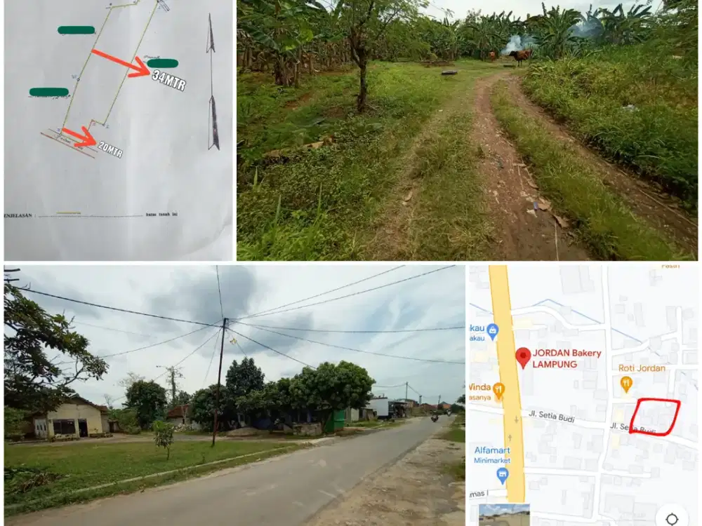 Tanah dkt Bandara Raden Intan II Lampung Selatan Branti