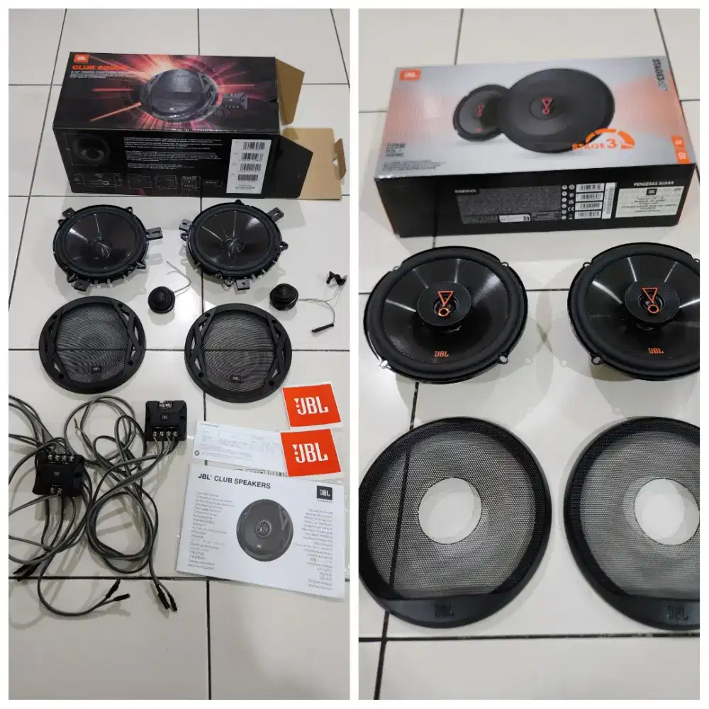 Paket speaker pintu mobil J club 6500c dan stage3 627