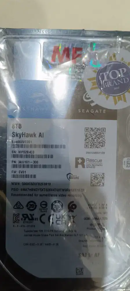 Harddisk CCTV- HDD Seagate SkyHawk 8TB MFI