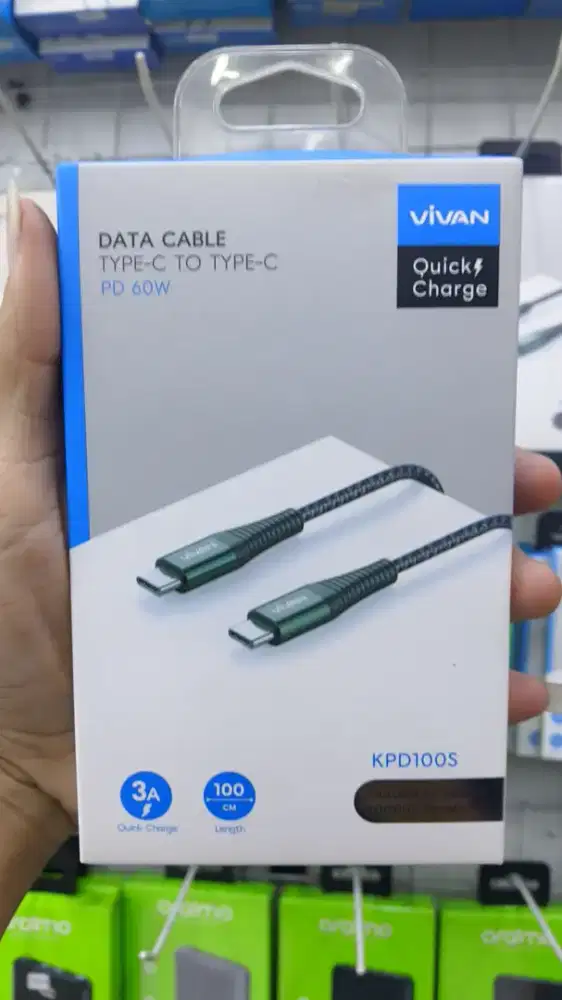 KABEL DATA TYPE-C TO TYPE-C VIVAN KPD100S