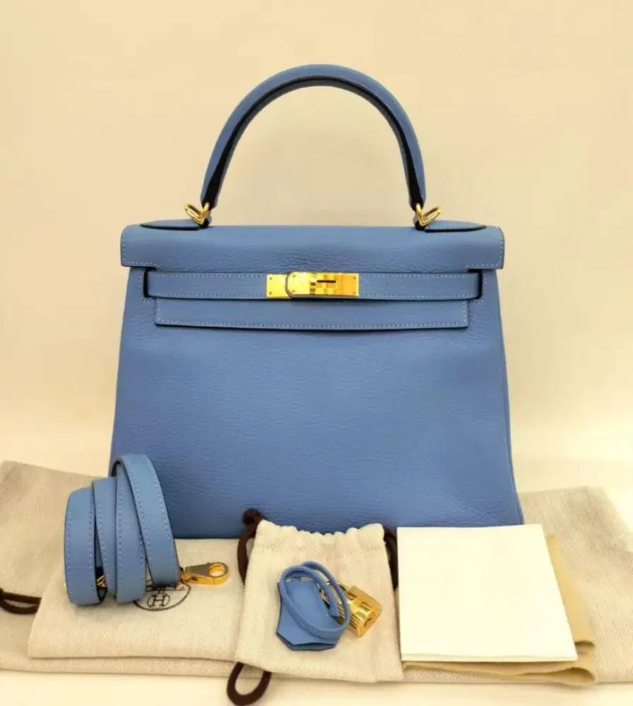 HERMES KELLY 28 BLUE PARADISE