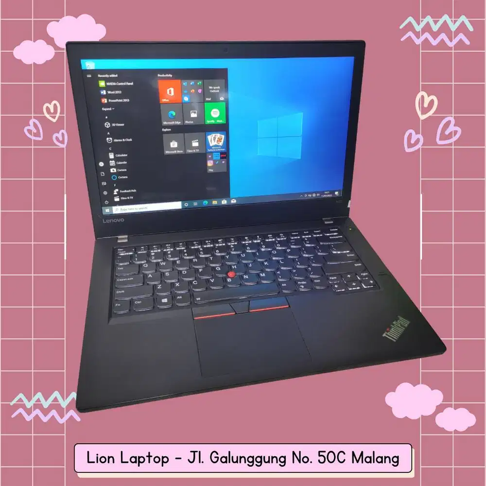 RAM 8GB SSD 256GB i5 Touchscreen Lenovo Thinkpad T470 [13|01]