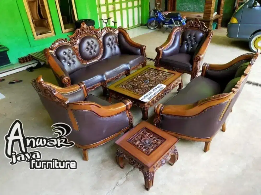 Kursi tamu sofa ganesha full kayu jati