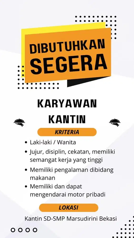 Lowongan Kerja - Kantin