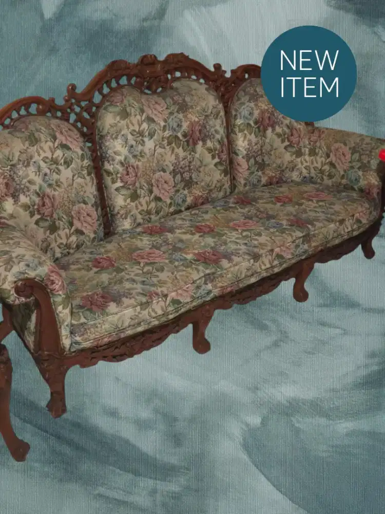 Ukuran Kursi Jati Mewah Besar + Meja Kaca Besar