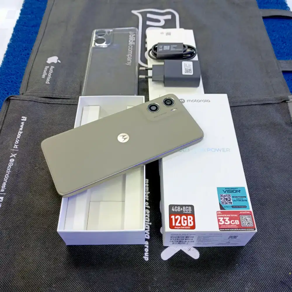 Motorola G 06 Power 4/128gb Baru pake 1 Bln 99,9% Like new Grs resmi