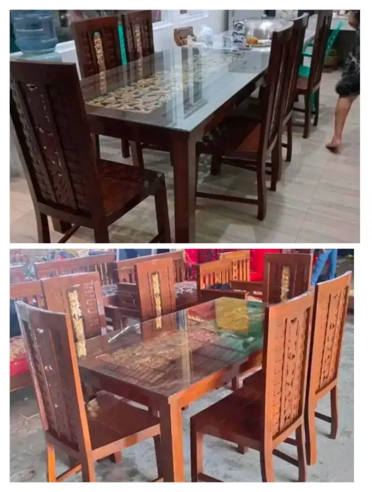 Meja makan jati Jepara promo