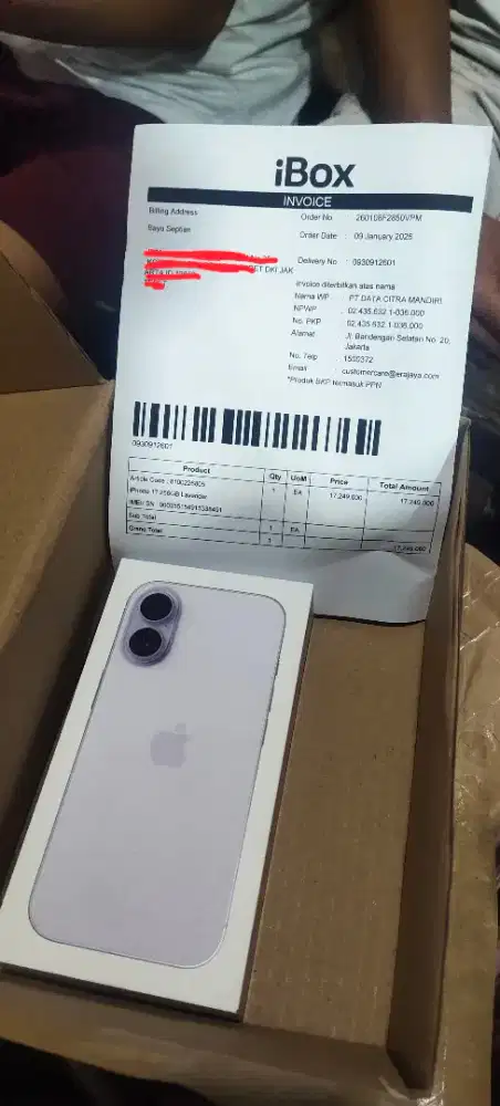 iPhone 17 warna lavender 256GB
