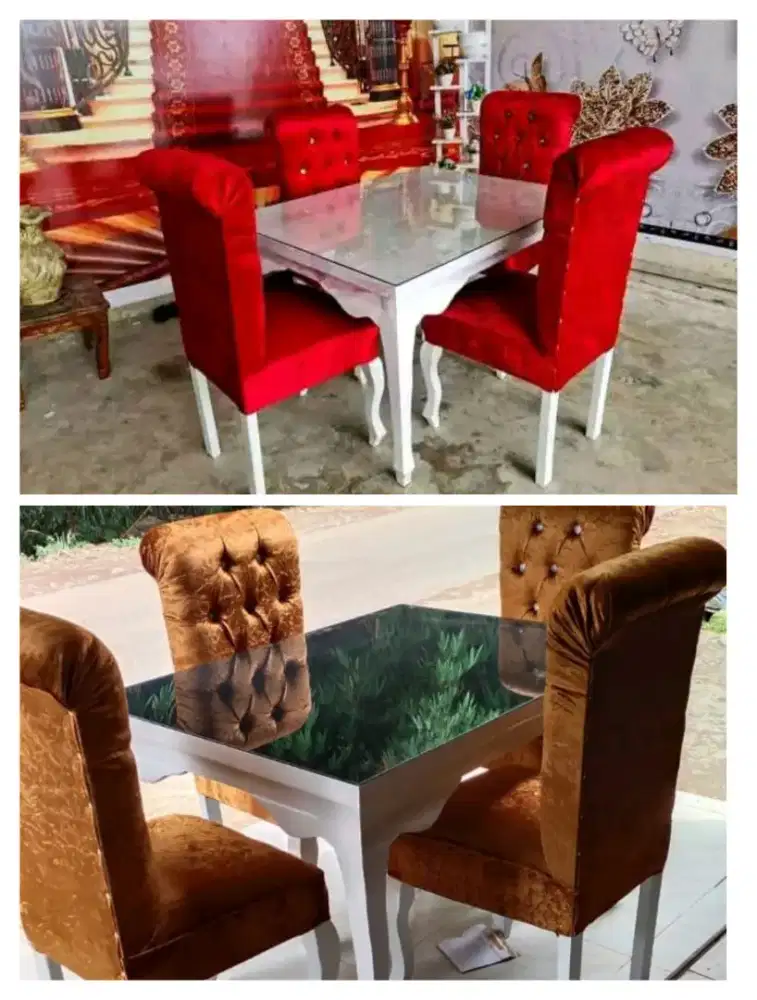 Meja makan shabby promo