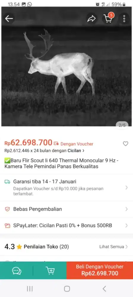 Camera FLIR Scout II 640 Thermal Monocular