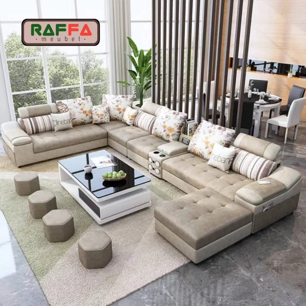 Sofa Letter U - Sofa Ruang Tamu - Sofa Ruang Keluarga Modern - Kursi