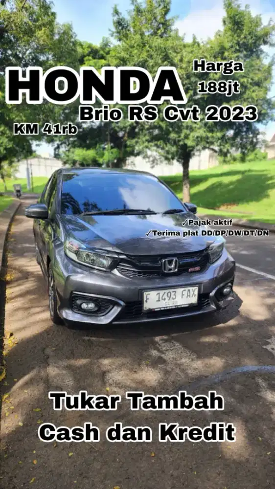 Dp 0% !! Antik istimewa km 41rb brio rs cvt 2023