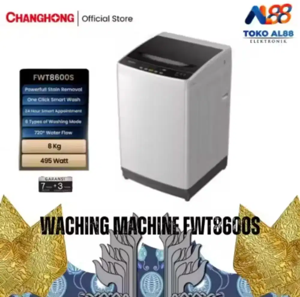 Mesin cuci Changhong FWT8600s