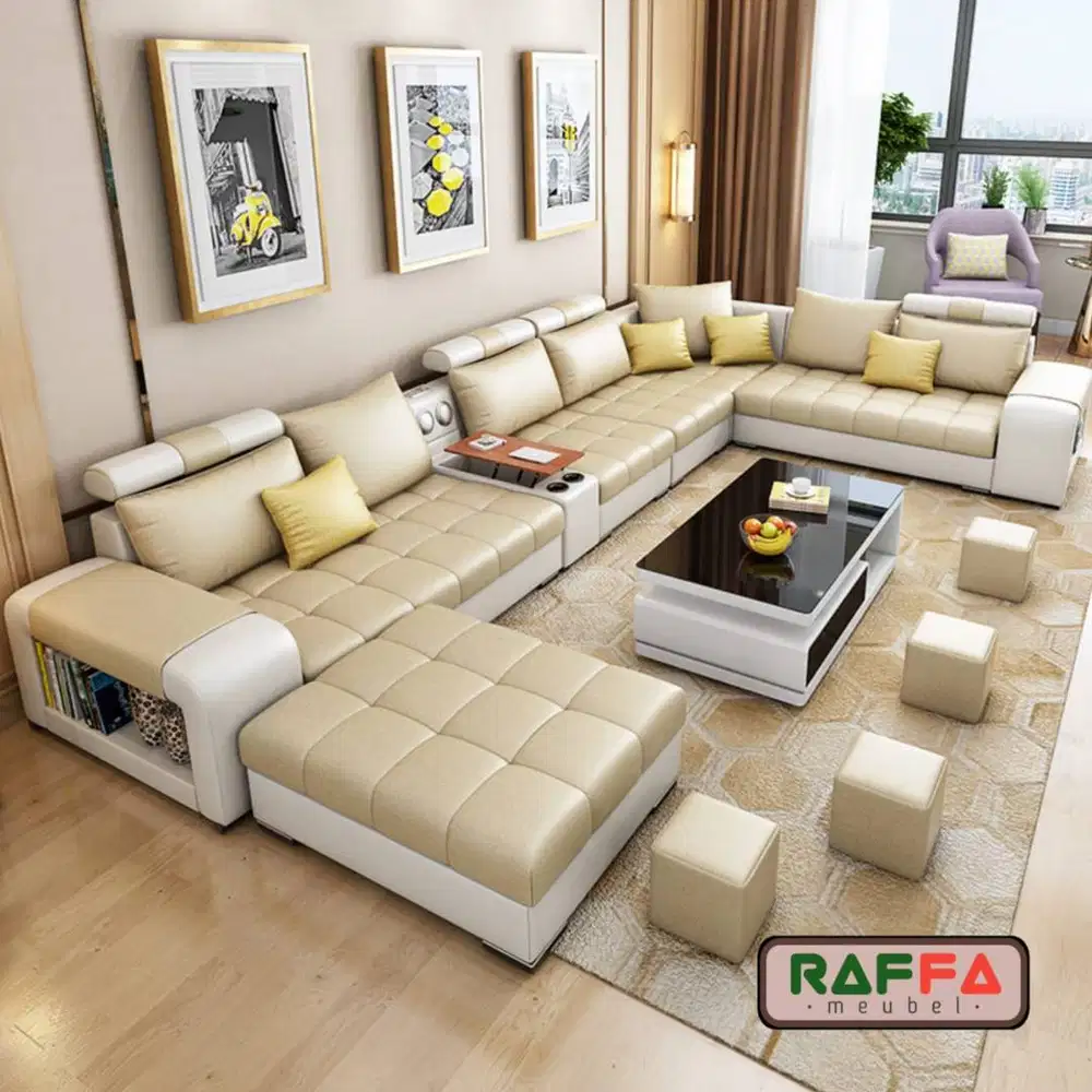 Sofa Leter U Beranak - Sofa custom - Sofa ruang tamu keluarga - Sofa U