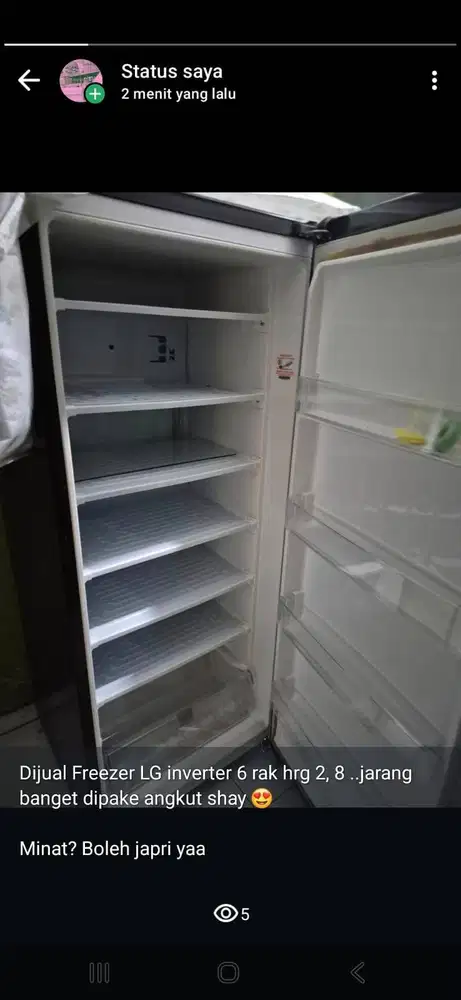 FREEZER 6 pintu LG inverter