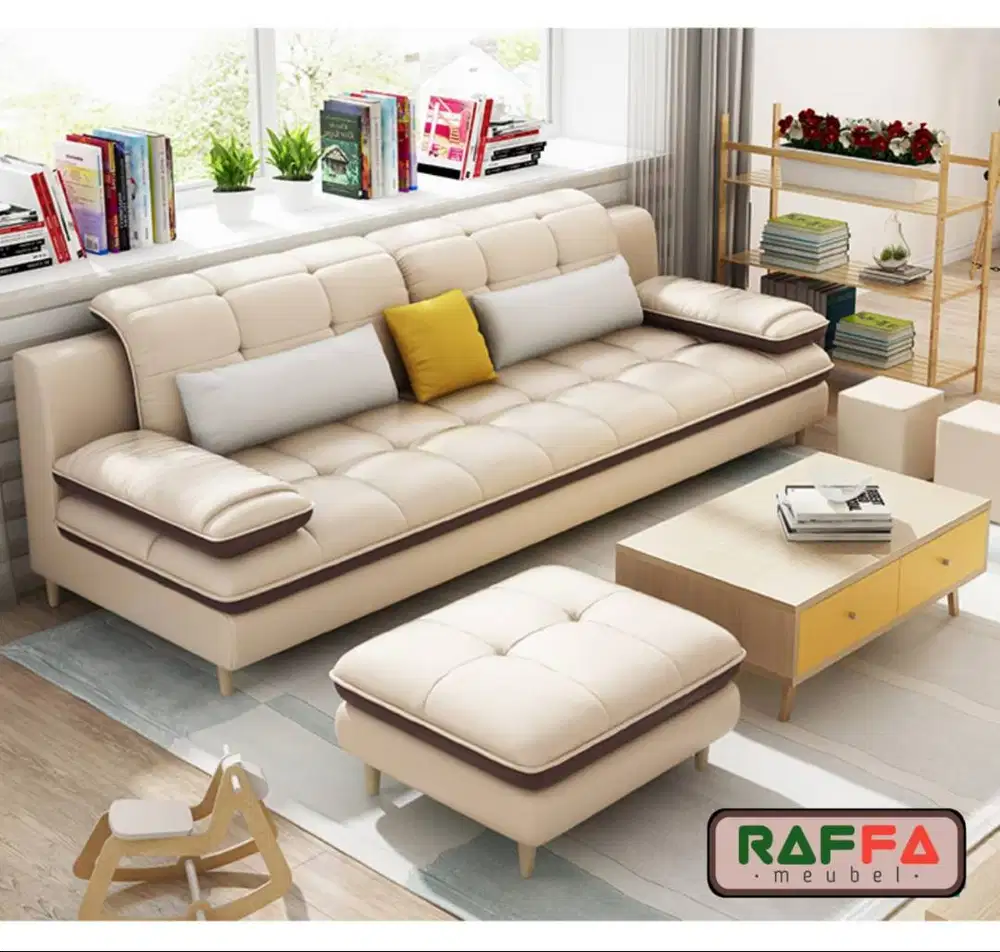 Sofa Scandinavian Retro Bisa Request Bahan & Warna, COD Jabodetabek