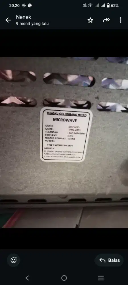 oven microwave ada 2 unit