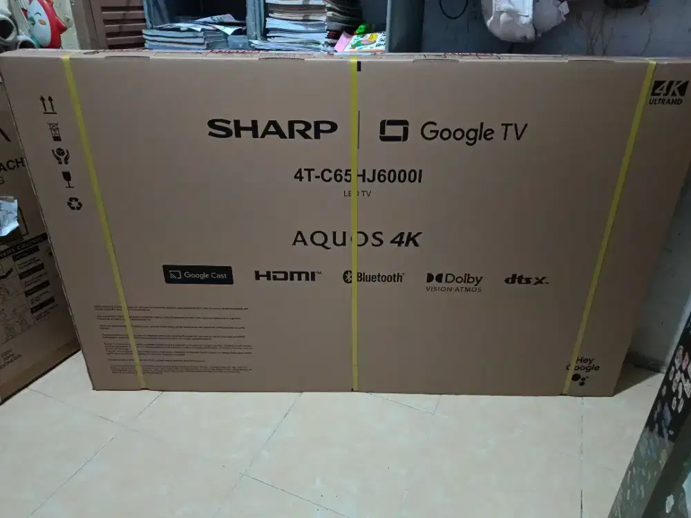 Led SHARP 65 INCH 65HJ6000I GOOGLE 4K TV UNIT BARU