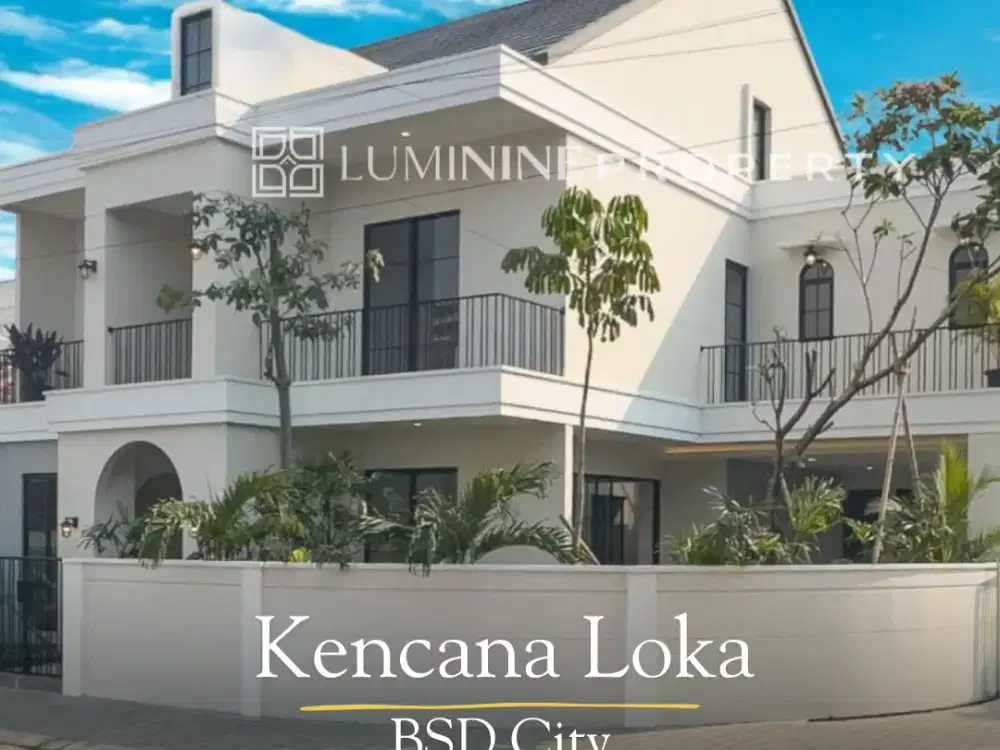 Dijual rumah baru,renov total,hook.Bisa KPR,nuansa villa,siap huni di Kencana Loka BSD,5 menit ke Tol BSD