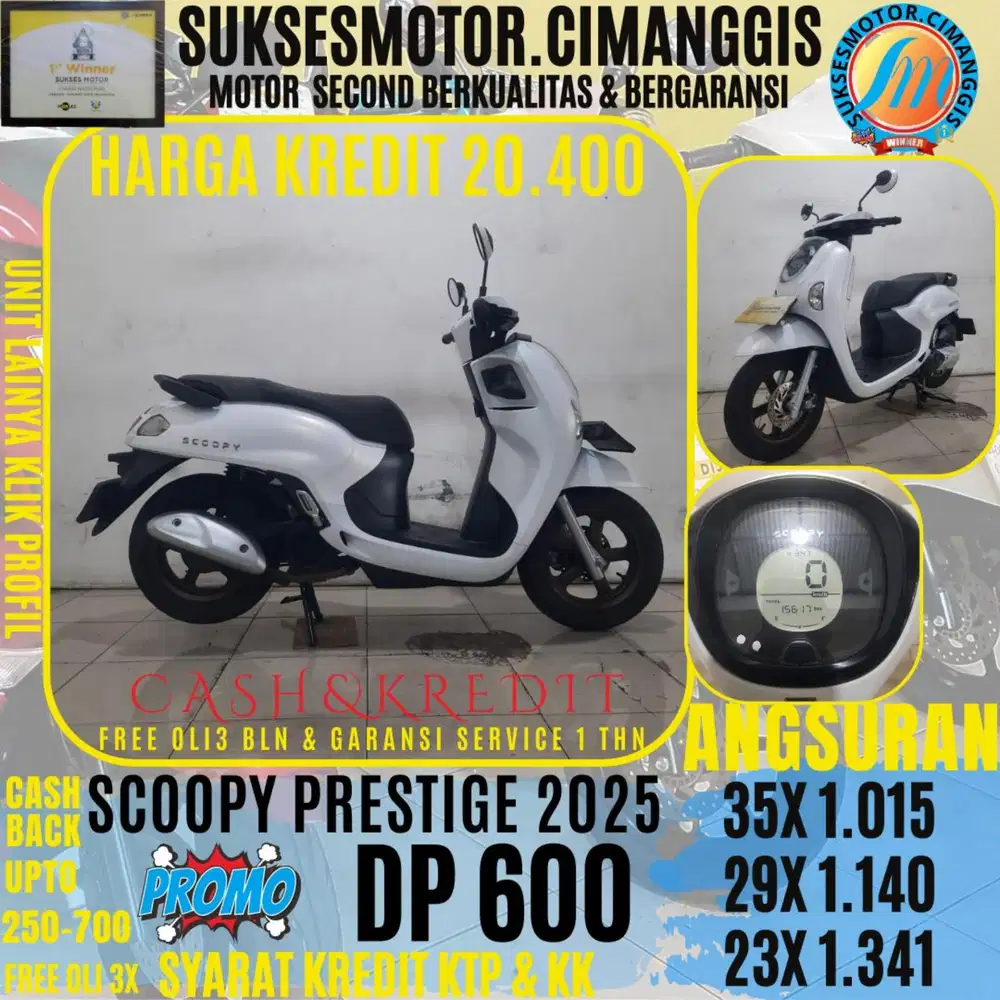 DP 600 NEW SCOOPY KEYLES TERMURAH CASHBACK UPTO 700RBU FREE OLI3X