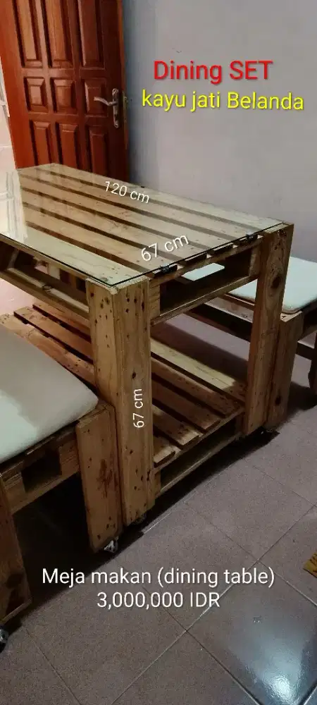 Meja Makan Kayu Jati Belanda