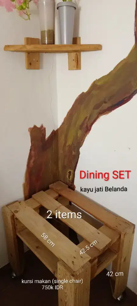 Kursi Ruang Makan Kayu Jati Belanda