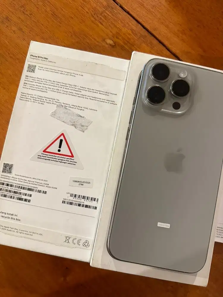 Iphone 16 promax 512 second ibox bh 100%