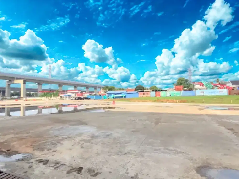 Lahan untuk usaha  atau Manufaktur, lokasi  strategis di kawasan Rest Area Jalan Tol Jakarta Cikampek KM19B,  Tambun Bekasi