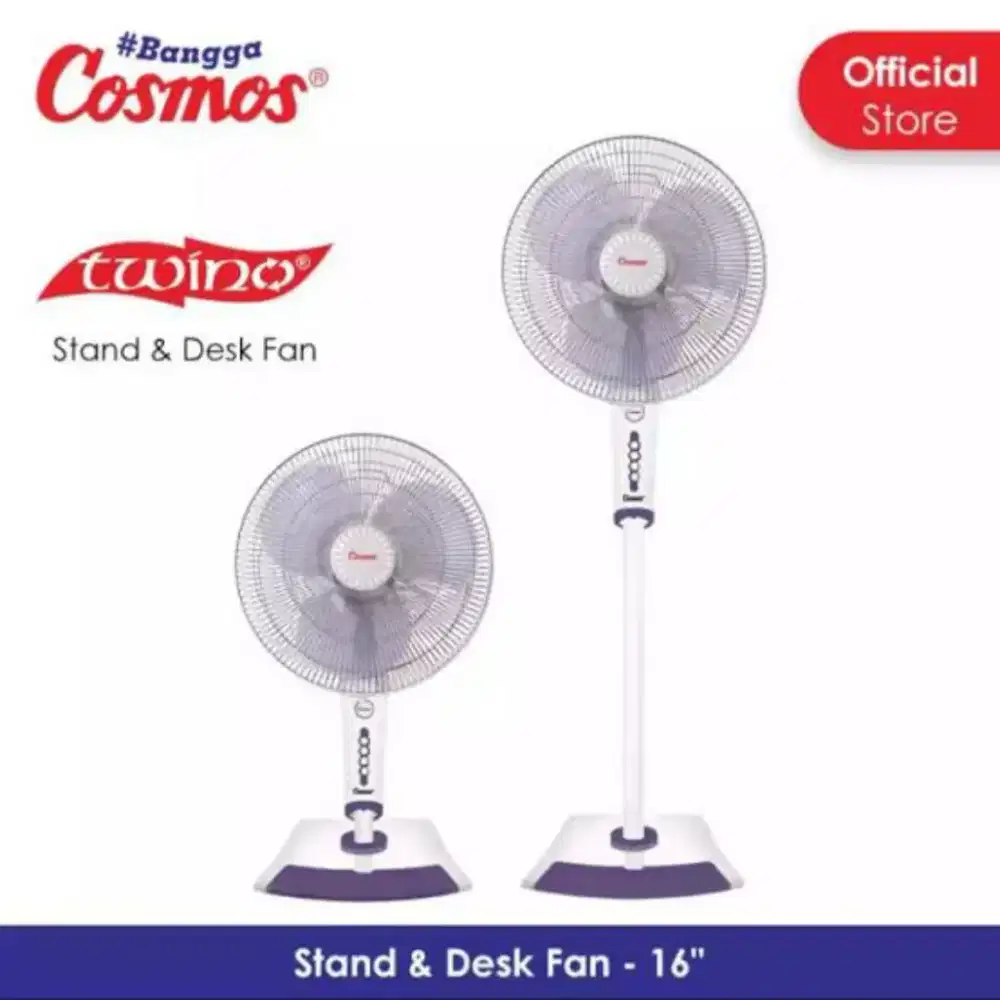 COSMOS KIPAS ANGIN Stand Fan & Desk Fan 16 SEN 2IN1 [16]Inch
