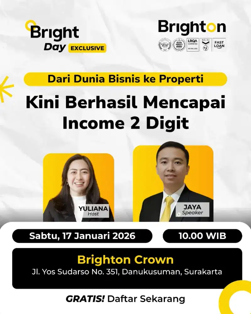 Open Rekruitmen Property Advisor Brighton Real Estate