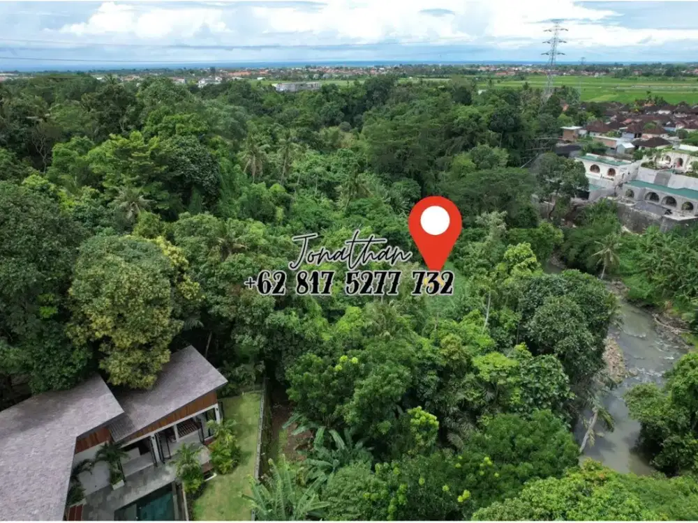 Dijual Tanah Freehold 50 Are Tepi Sungai di Buwit Tabanan