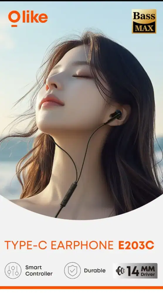 Headset kabel type C Merk OLIKE E203C