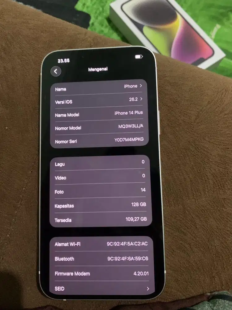 Iphone 14 plus 128 GB white