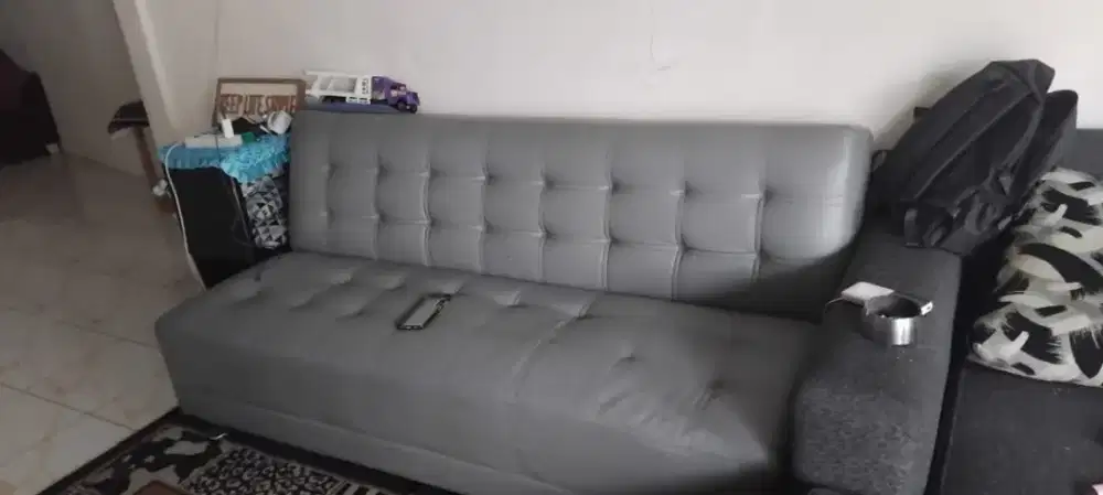 SOFA BED GREY EMPUK