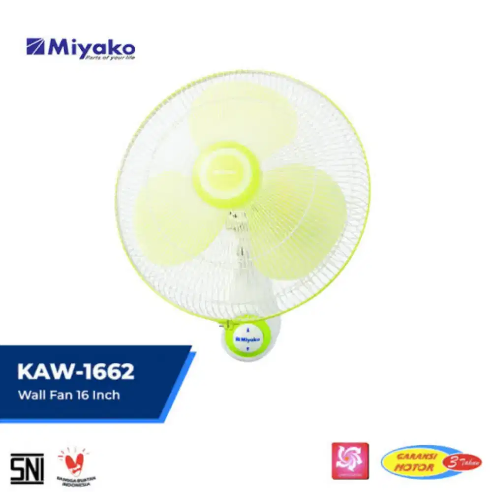 Kipas Angin Dinding Wall Fan 16 Inch MIYAKO KAW 1662 PL