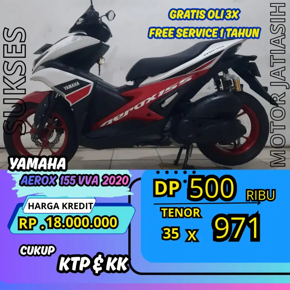 DP MURAH YAMAHA AEROX 155 VVA 2020 DP 500 RIBU BISA CASH/KREDIT