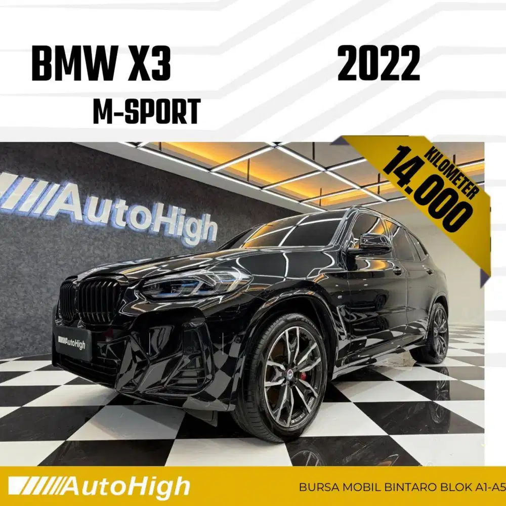 DP10% [Km14.000] X3 M-Sport 2022 Black Reg 2024 #AUTOHIGH