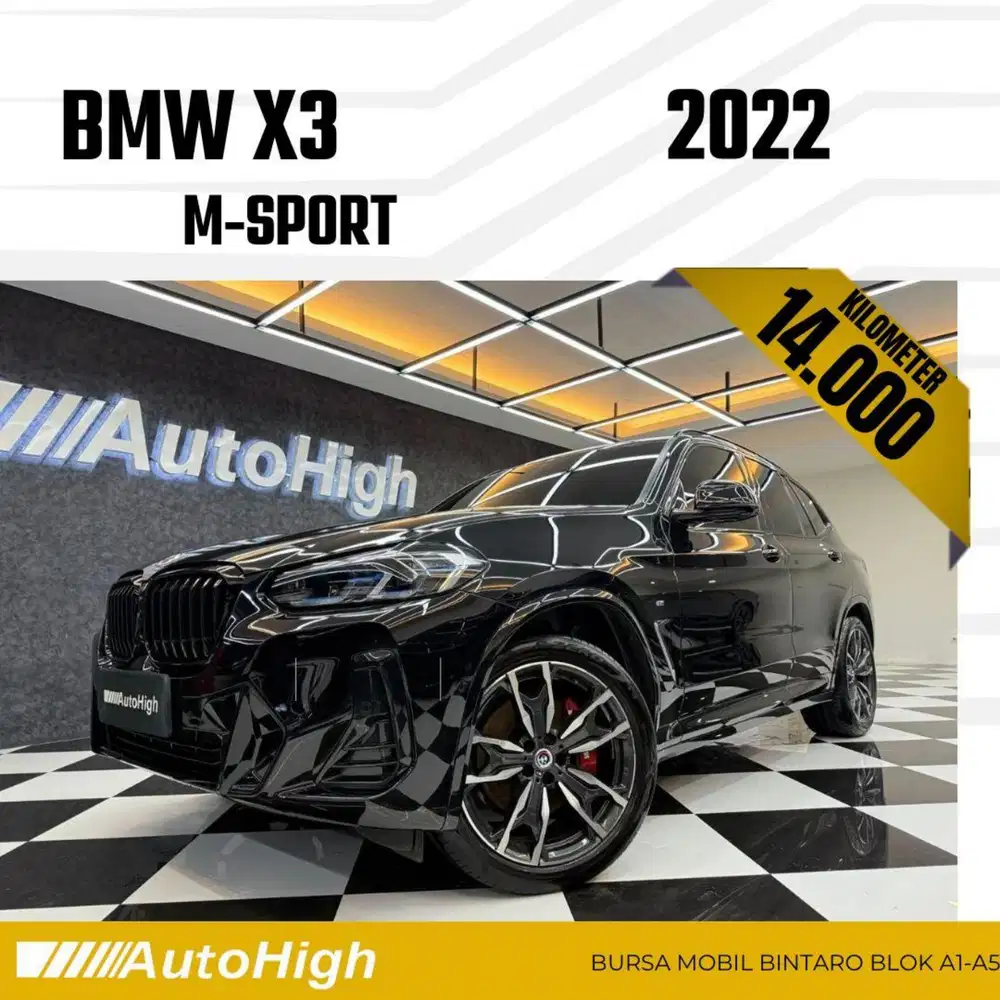 DP10% [Km14.000] X3 M-Sport 2022 Black Reg 2024 #AUTOHIGH