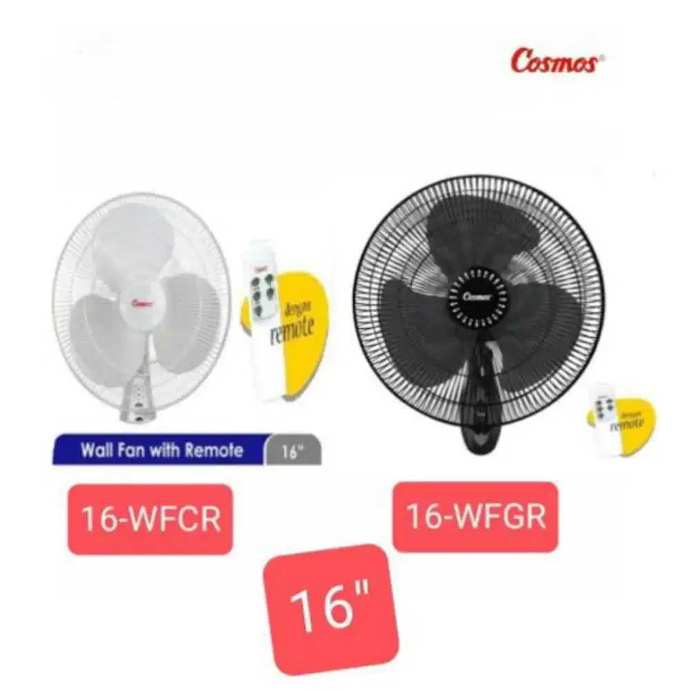 Kipas Angin COSMOS Wallfan 16-WFCR / WFGR 16 Inch