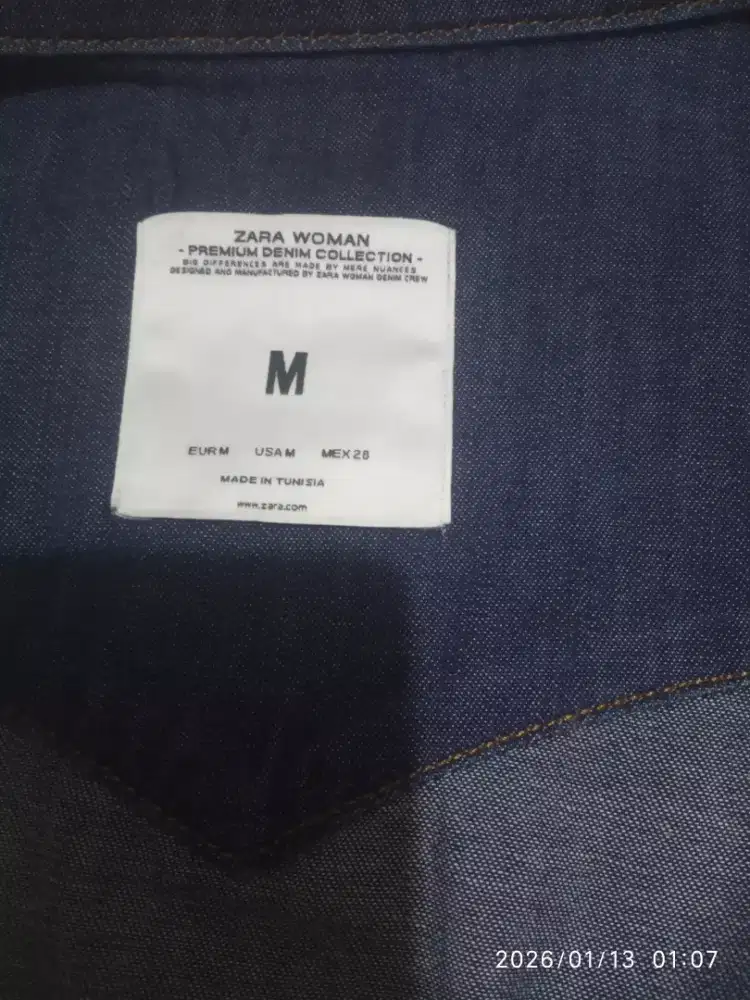 Kemeja denim premium Zara woman original