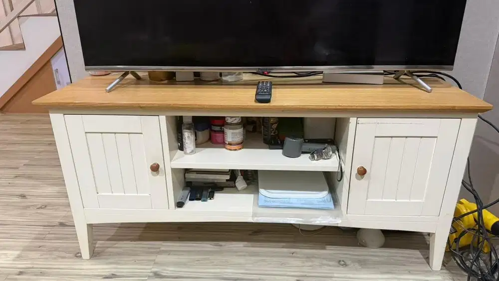 dijual meja tv dan cermin kaca full body kaca merk informa