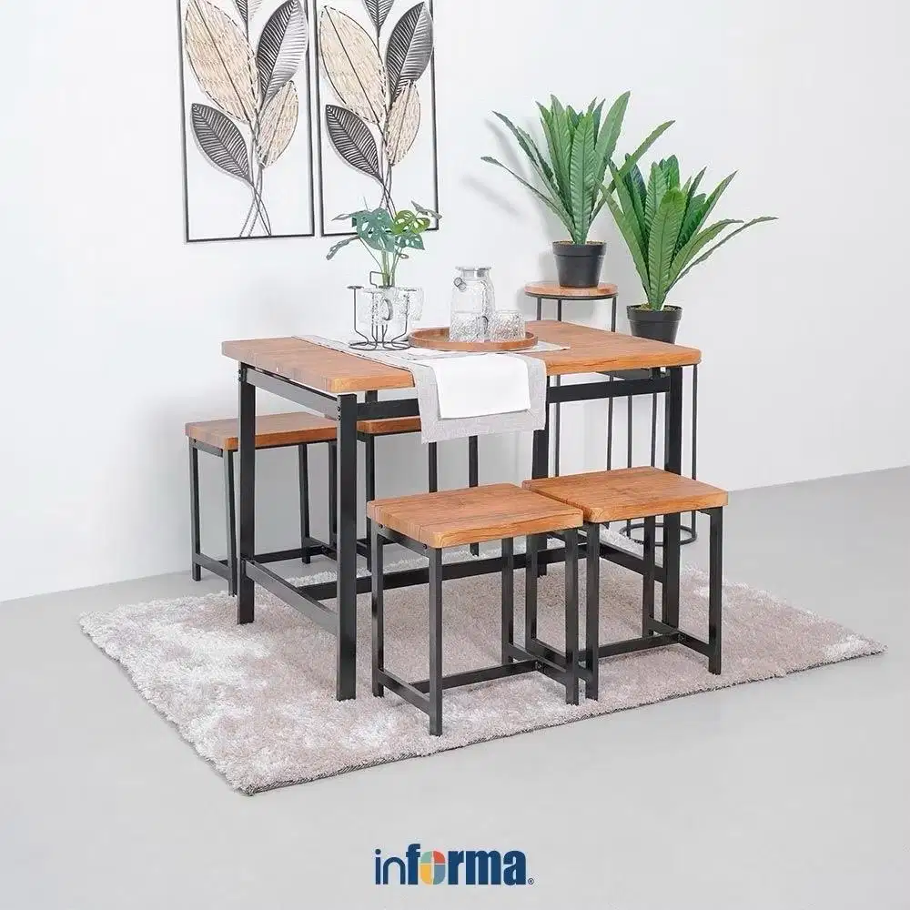 JUAL CEPAT! Furniture Meja Makan Informa Zoe Set Meja dan Kursi