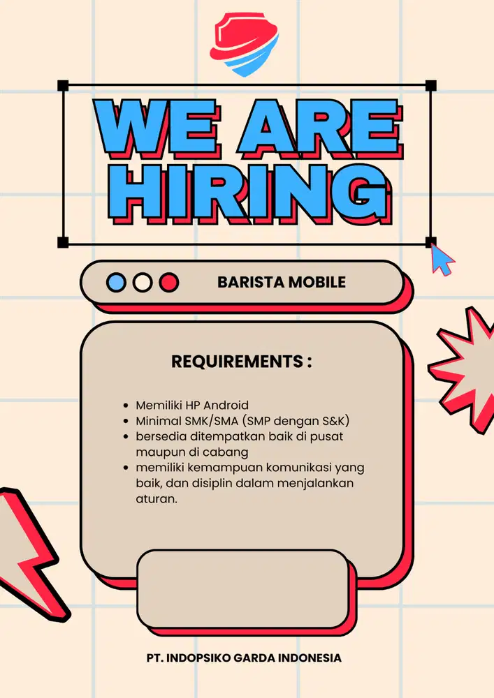 LOWONGAN BARISTA MOBILE JABODETABEK