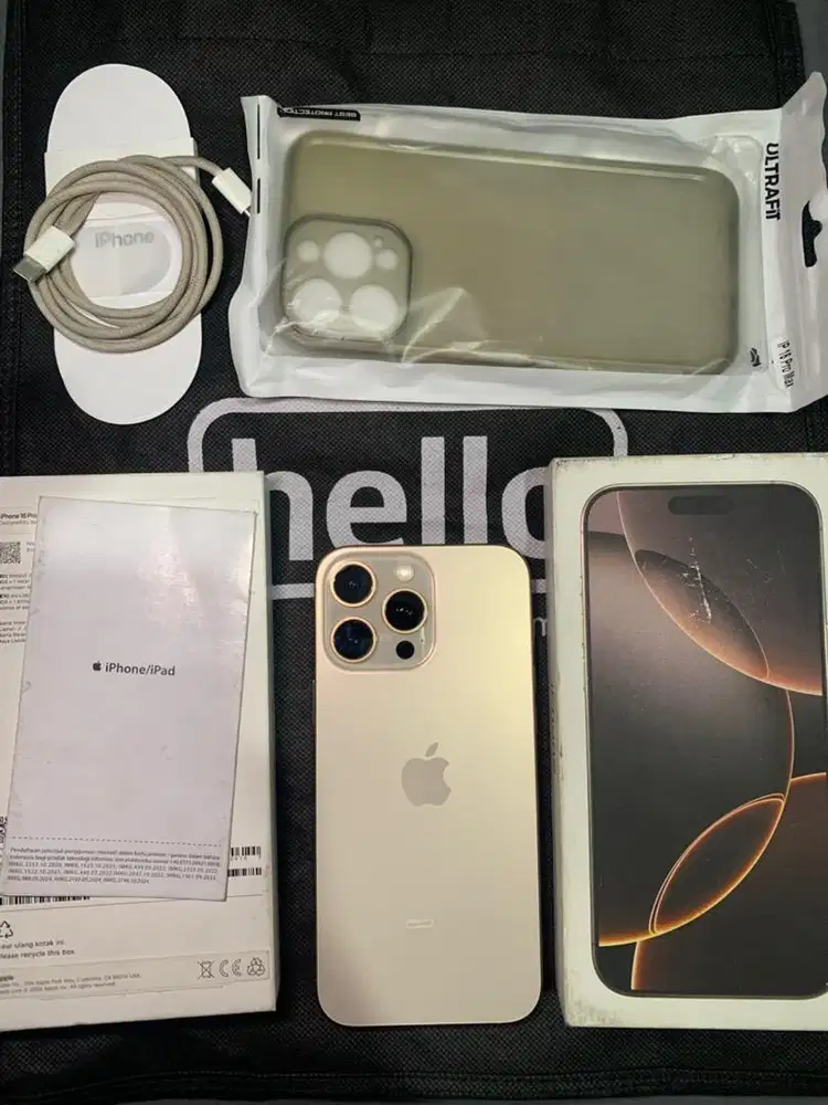 iphone 16 promax 256gb dessert titanium resmi ibox like new