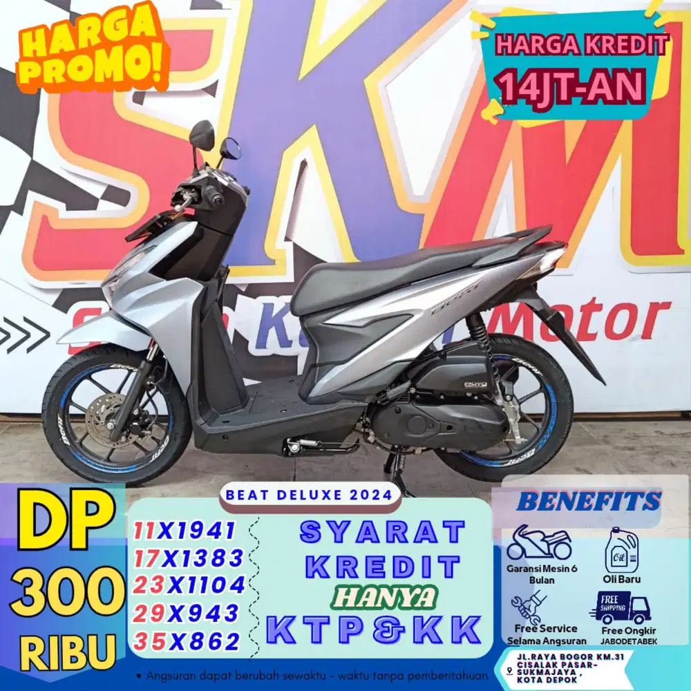 DP 400k Honda beat deluxe th 2024 cash/credit
