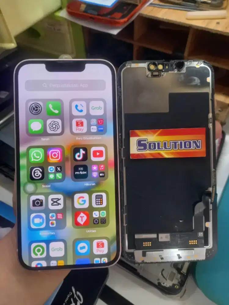 LCD TOUCHSCREEN IPHONE 13 ORI OLED + PASANG