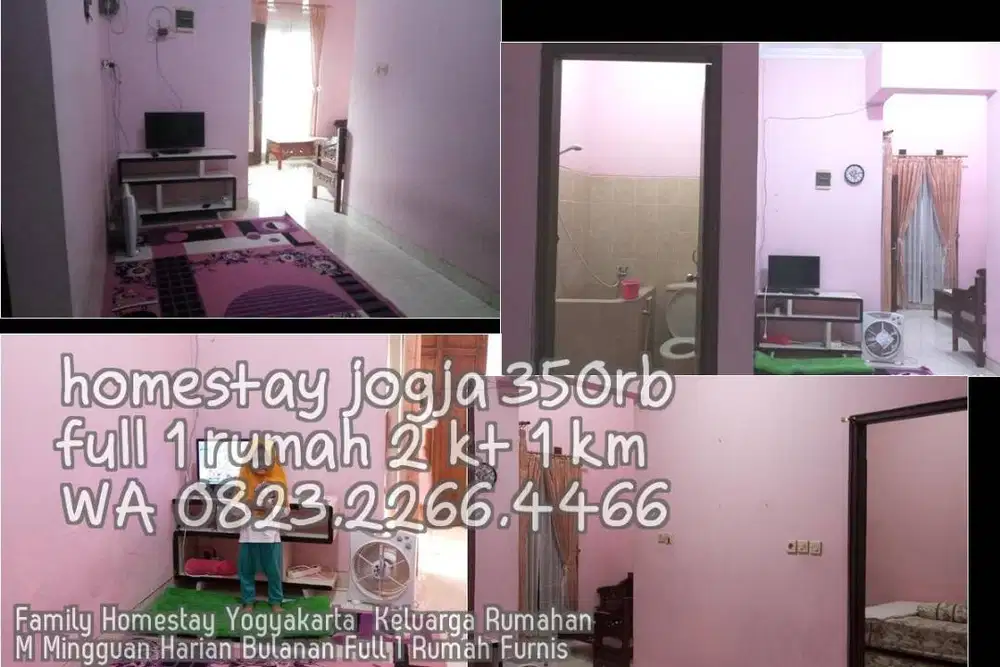 Family Homestay Yogyakarta  Keluarga Rumahan M Mingguan Harian Bulanan